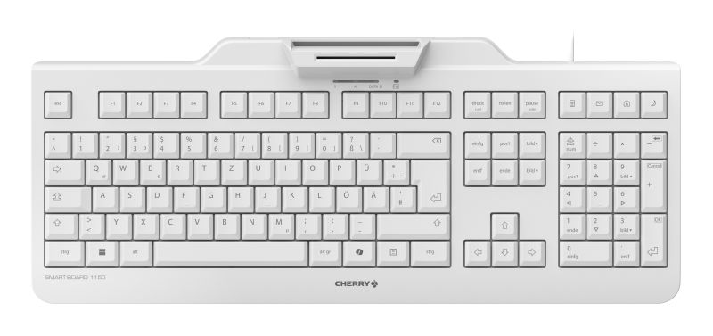 Tastierë Me kabllo CHERRY Smart Board 1150 / JK-A1150DE-0 / 105 + 4 Taste / Smart Card Reader / USB / QWERTZ - Hiri