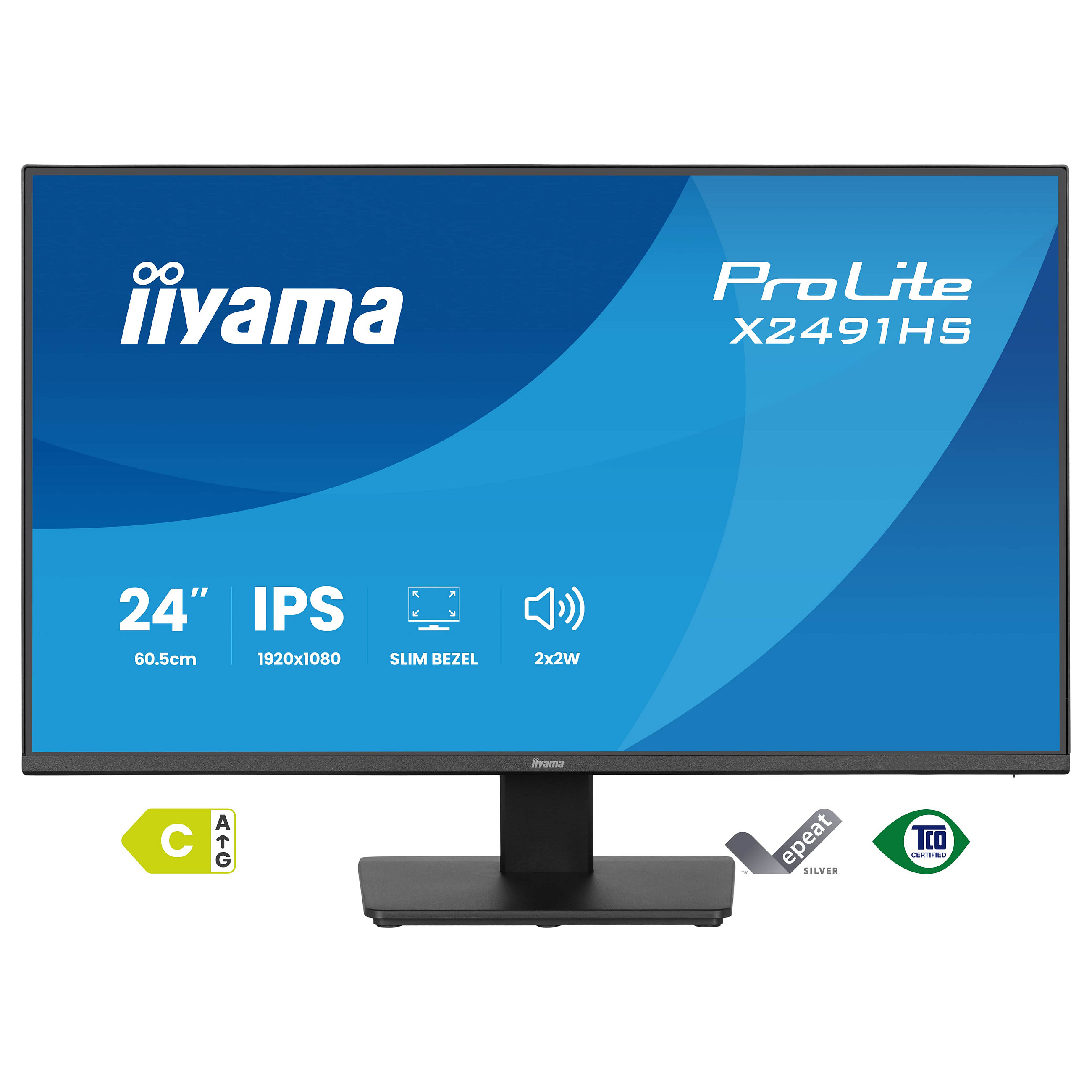 Monitor iiyama X2491HS-B1 / 23.8"/ Full HD IPS LCD / 120Hz / 1ms / HDMI+DP+HDCP - Zezë - 2
