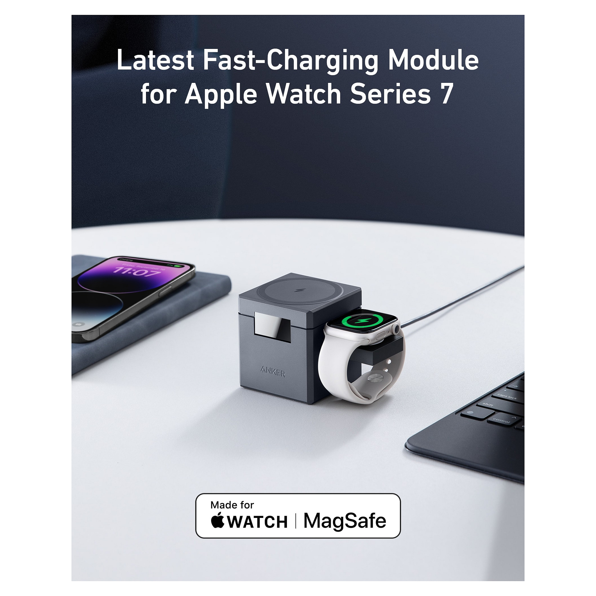 Anker 3-in-1 Charge Cube MagSafe / Apple 15W – Gri - 7