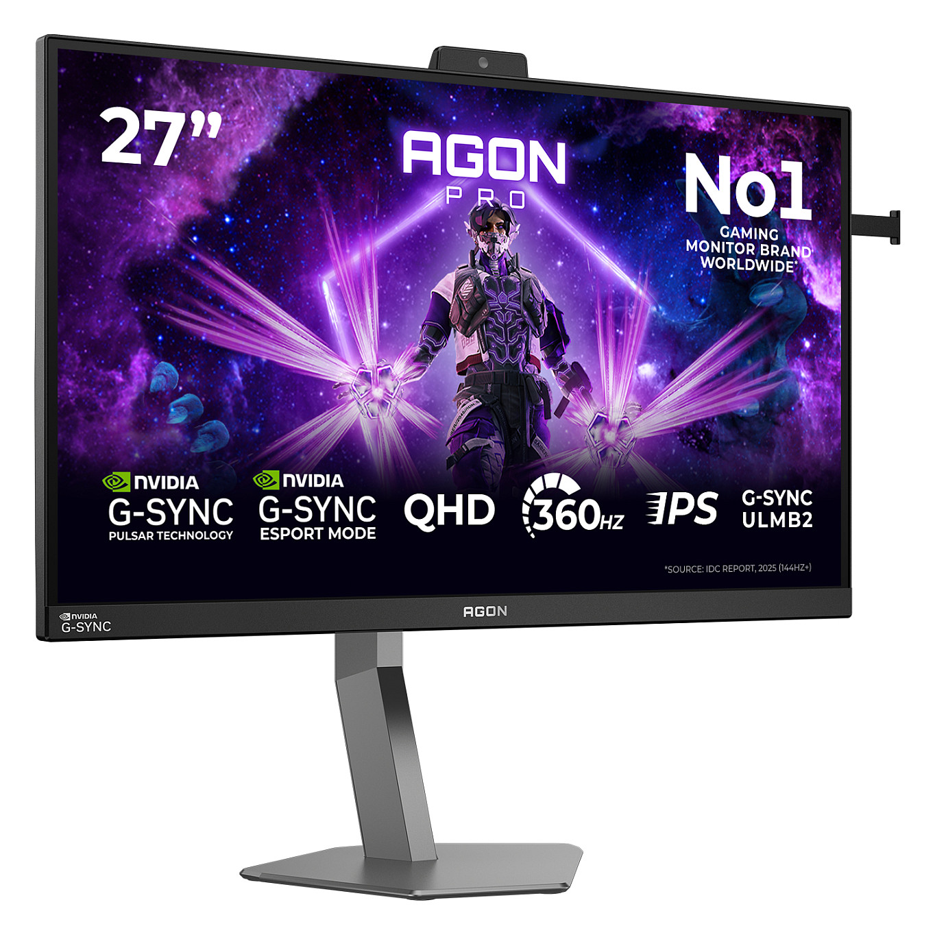 Monitor Gaming AOC AGON PRO AG276QSG2 / 27” / QHD 2K Fast IPS LED / 360Hz / 1ms / HDMI+DP+USB - Zezë - 2