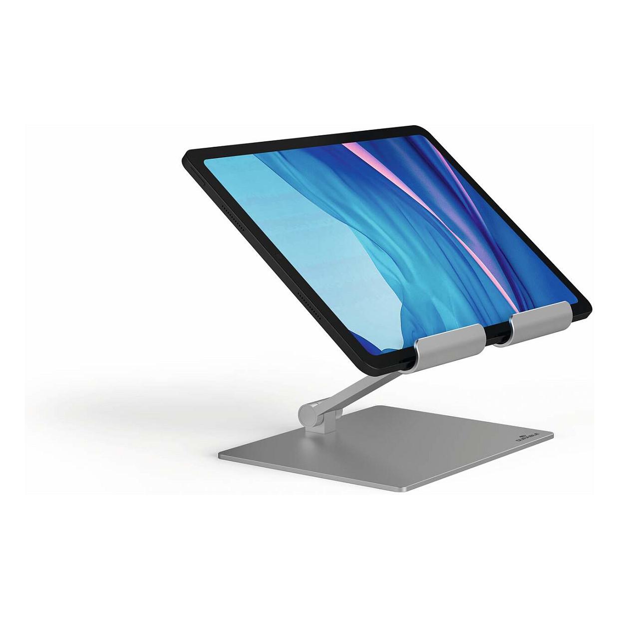 DURABLE TABLET STAND RISE 894023 Mbajtëse për Tablet / Smartphone 7–13" / Alumin / Palosëse / Kënd i Rregullueshëm – Argjendi - 2