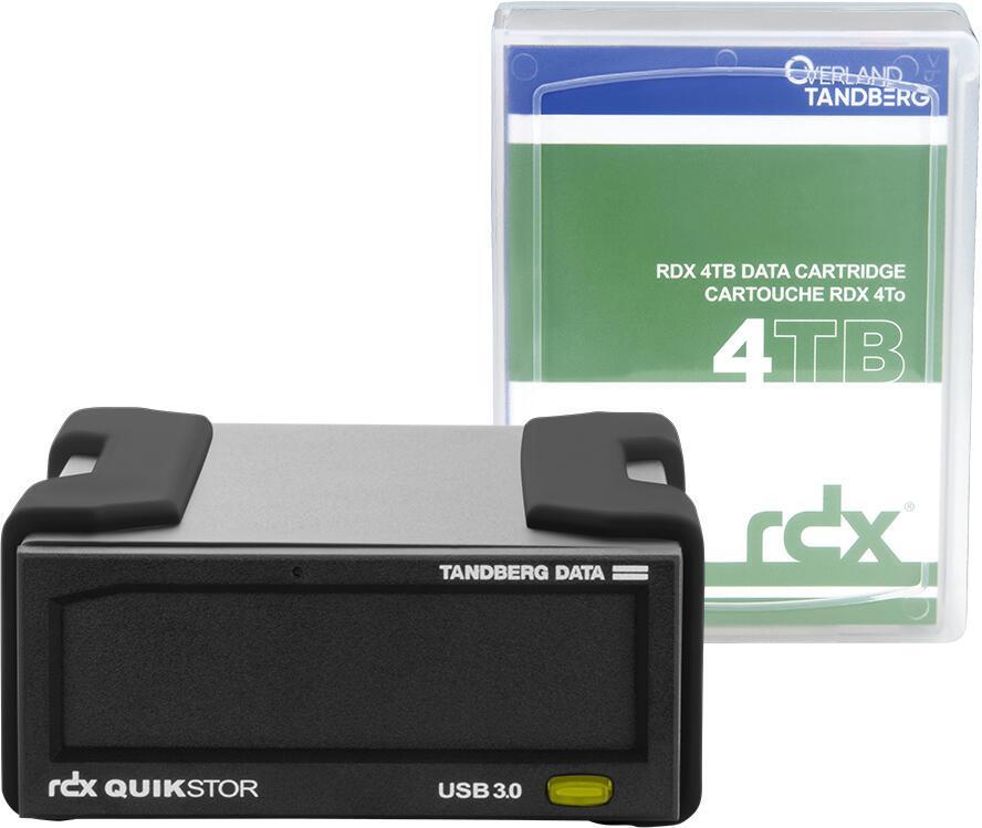 Aksesorë për Disqe Tandberg Data RDX QuikStor 8866-RDX / 4TB / USB 3.0 / External – Zezë/Gri