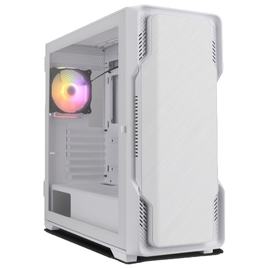 Kasë PC Nanoxia DS-9G-W ARGB / Midi Tower / E-ATX + ATX / 3x 120/140mm Fan Support / USB-C / Tempered Glass - Bardhë