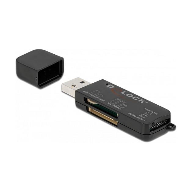 Lexues Kartelash DeLOCK 91757 , SD, MMC, MS, MicroSD, M2 , USB-A , USB 3.2 Gen 1 , 5Gbps - Zezë