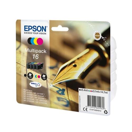 INK Epson 16 / C13T16264012 / 5.4ml Zezë + 3.1ml Ngjyra / 175 faqe Zezë + 165 faqe Ngjyra – Shumëngjyrësh - 2