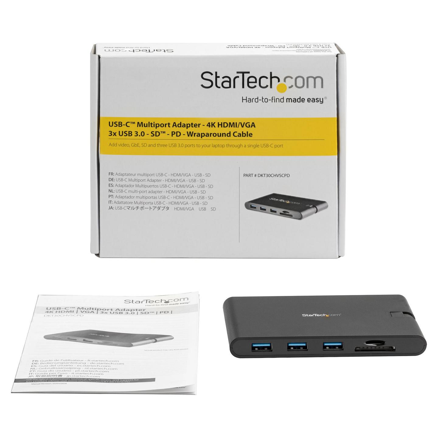 Docking Station StarTech.com DKT30CHVSCPD, HDMI 4K, VGA, 3× USB-A, USB-C, Gigabit Ethernet, SD, microSD, PD 100 W – Zezë - 7