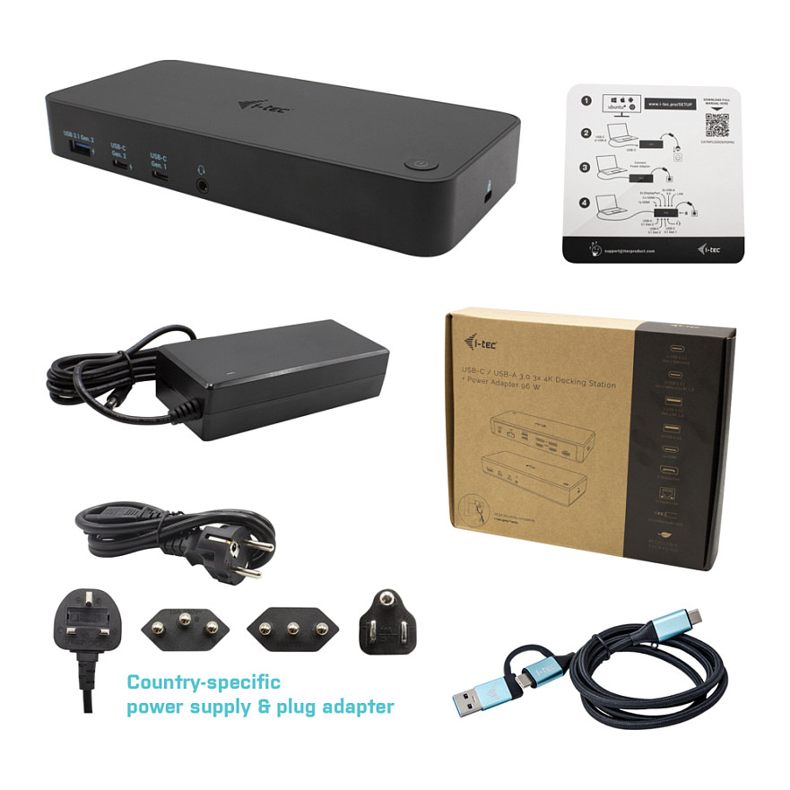 Docking Station I-TEC USB 3.0 / USB-C / Triple Display / 3x 4K @60Hz / PD 100W - Zezë - 5