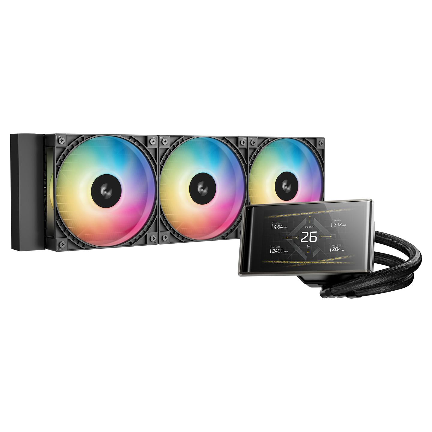 Ftohës për Procesor DeepCool LT360 VISION ARGB / 360mm / AIO / LCD – Zezë - 1