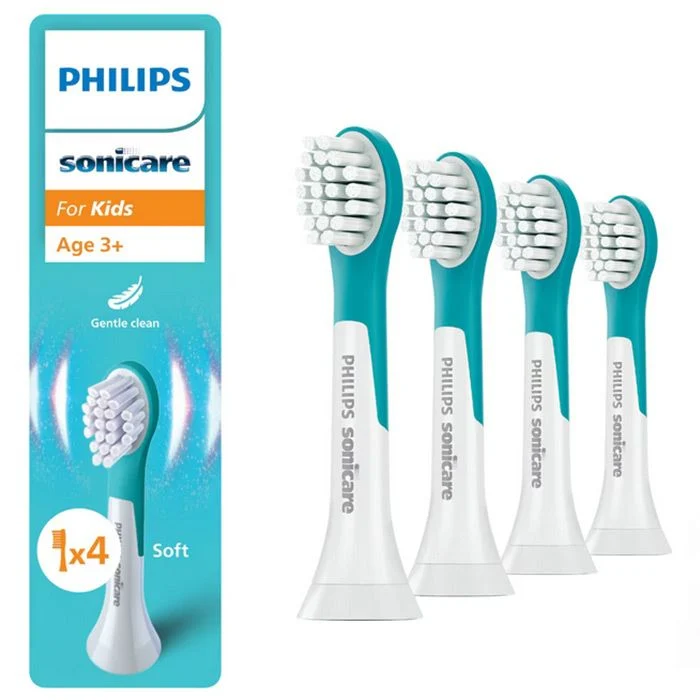 Kokë furçash zëvendësuese Philips Sonicare For Kids 3+ / HX6034/90 / 4‑Pack – Blu / Bardhë - 1