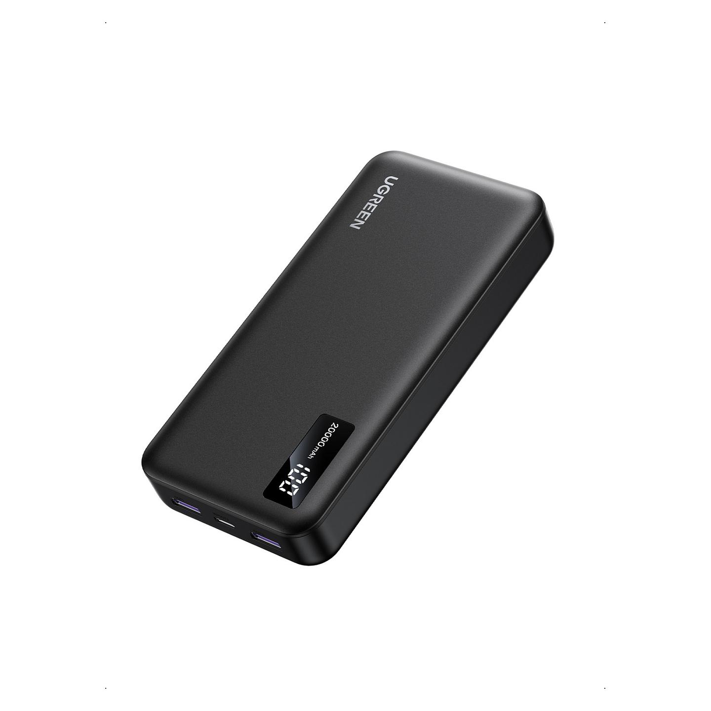 Powerbank UGREEN PB312 25683, 20000mAh, 22.5W, USB-C, 2x USB-A, Display - Zezë