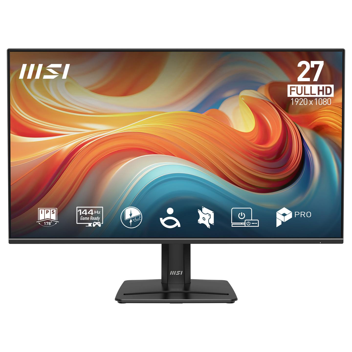 Monitor MSI PRO MP271 E14A, 27", Full HD IPS, 144Hz, 4ms, HDR Ready, HDMI + DisplayPort - Zezë