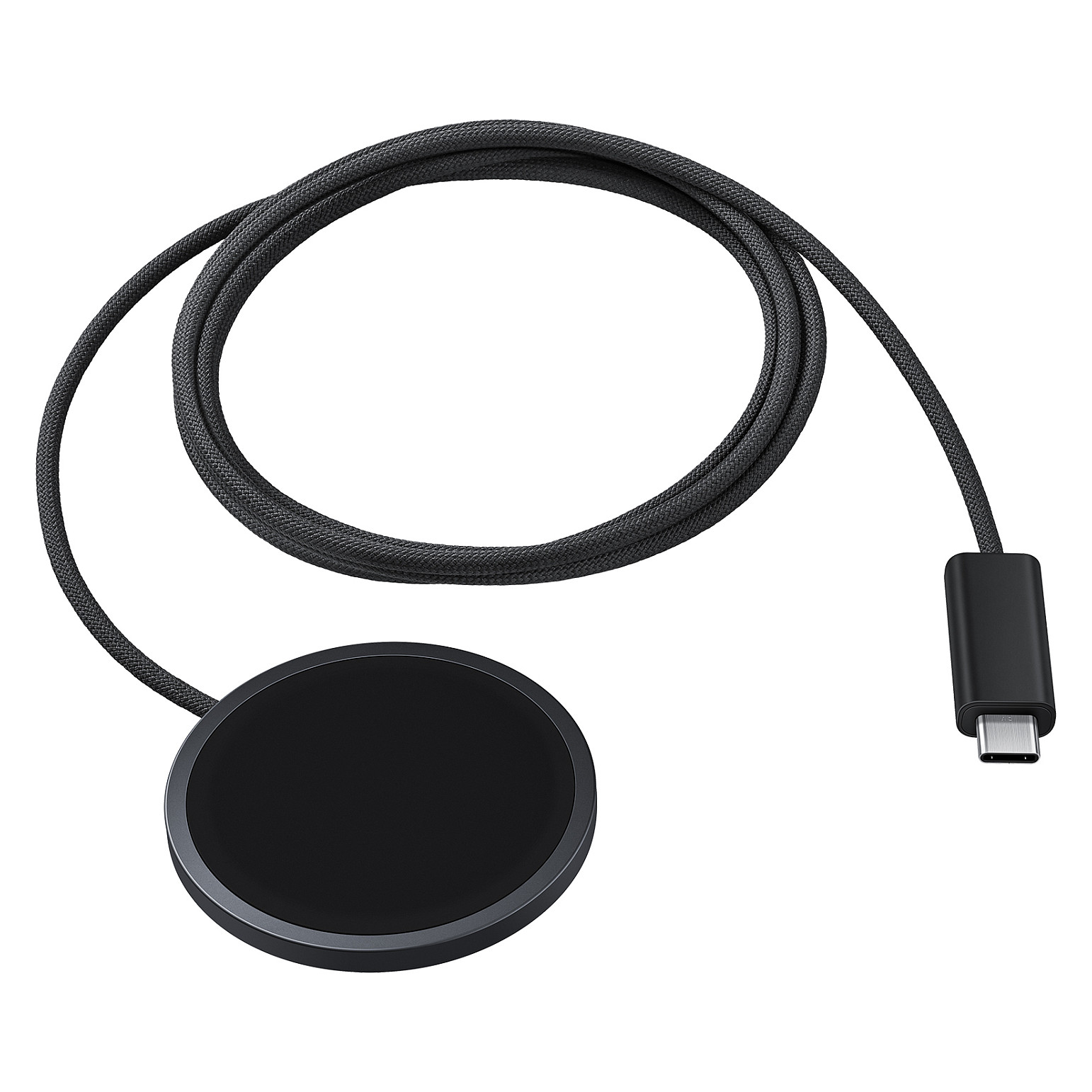 Aksesorë për telefon Samsung / Magnet Wireless Charger / 25W / Fast Charging / USB / 1.5m – Zezë - 3