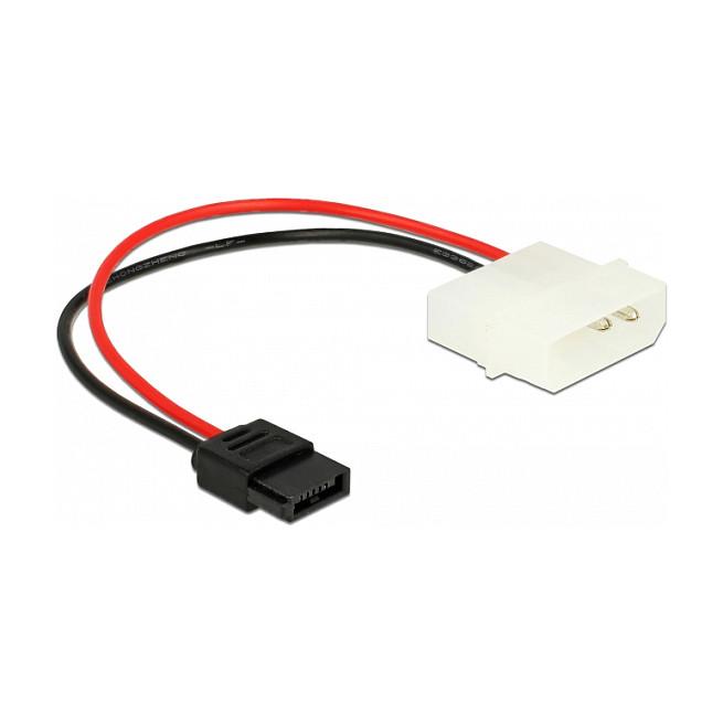 Kabllo për Furnizim me Energji DeLOCK 85638, Molex 4-pin në Slim SATA 6-pin, 15 cm