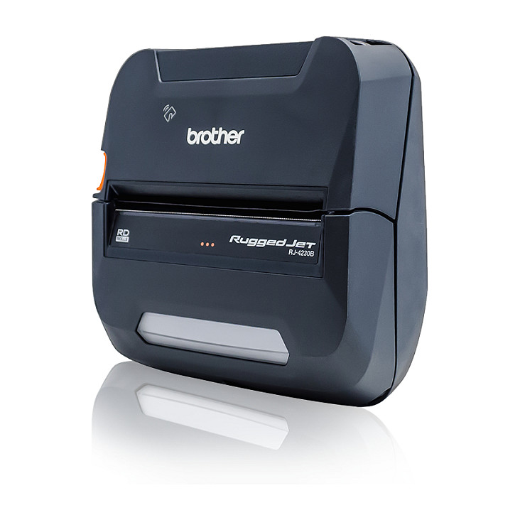 Printer Label Brother RuggedJet RJ-4230B / Direct Thermal / 203 DPI / 127 mm/s / 104 mm / Bluetooth 4.2 / NFC / USB / IP54 - Blu e errët - 3