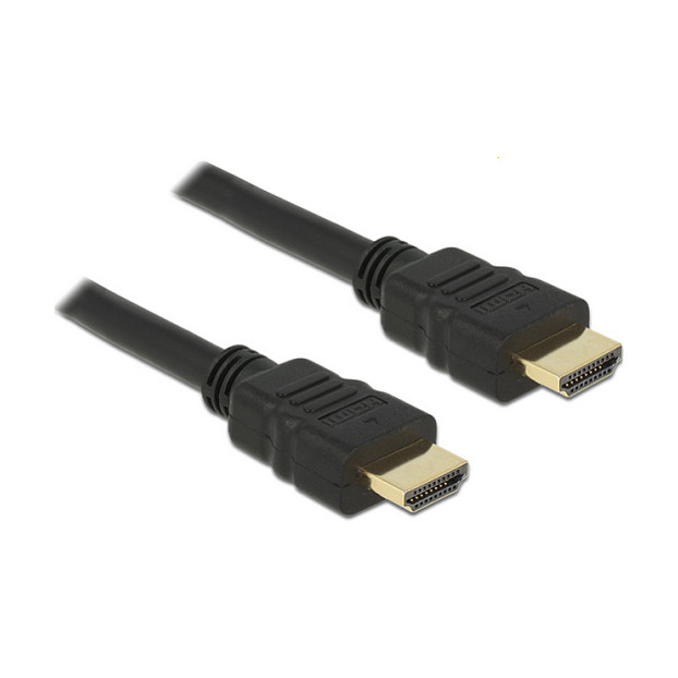 Kabllo HDMI DELOCK / HDMI-A Plug → HDMI-A Plug / High Speed with Ethernet / 4K / 0.5m - Zezë - 1
