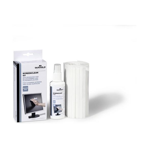 Set Pastrimi për Ekrane DURABLE SCREENCLEAN, 125 ml, 20 Peceta