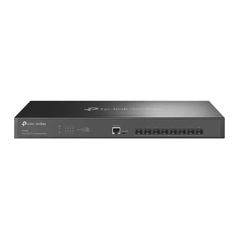 Switch TP-Link Omada SX3008F, 8× SFP+ 10GbE, Layer 2+, Managed, 160Gbps, Fanless, Rack 19" – Hiri - 1
