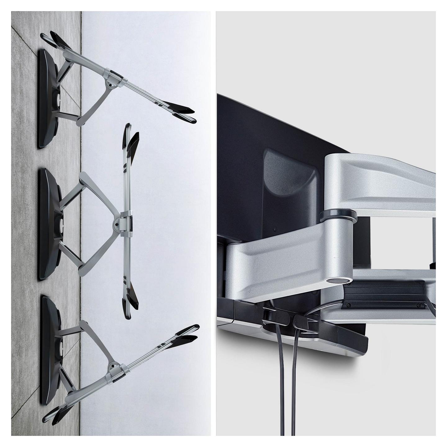 Mbajtëse për TV StarTech.com 100AP1-TV-WALL-MOUNT / 32–100" / deri 85kg / VESA 200x200–800x500 / Full Motion / Montim në Mur - Zezë/Argjend - 3