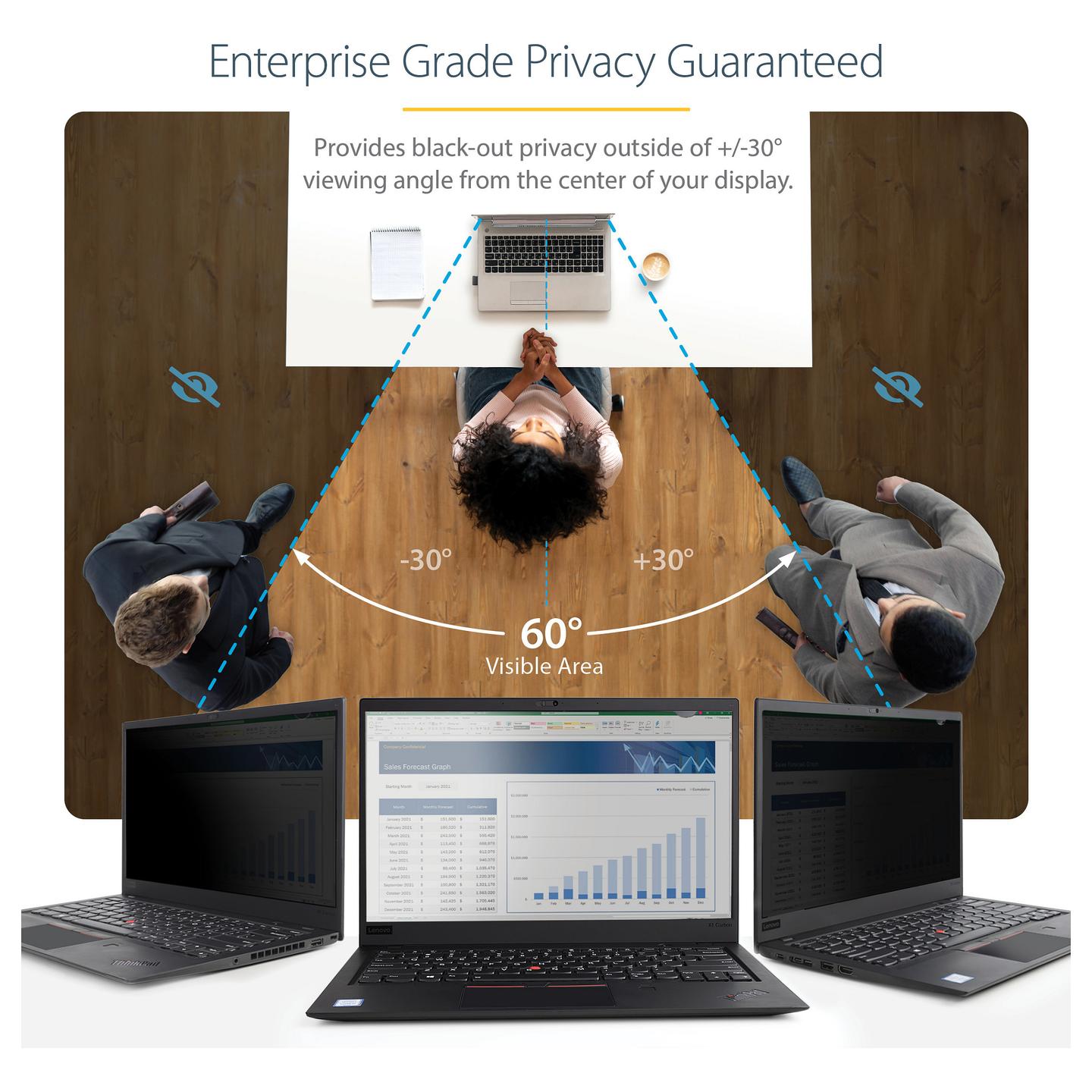 Filtër Privatësie StarTech.com 133L-PRIVACY-SCREEN, 13.3", 16:9, ±30°, Anti-Glare, Reduktim i Dritës Blu deri 51% - Transparent - 9