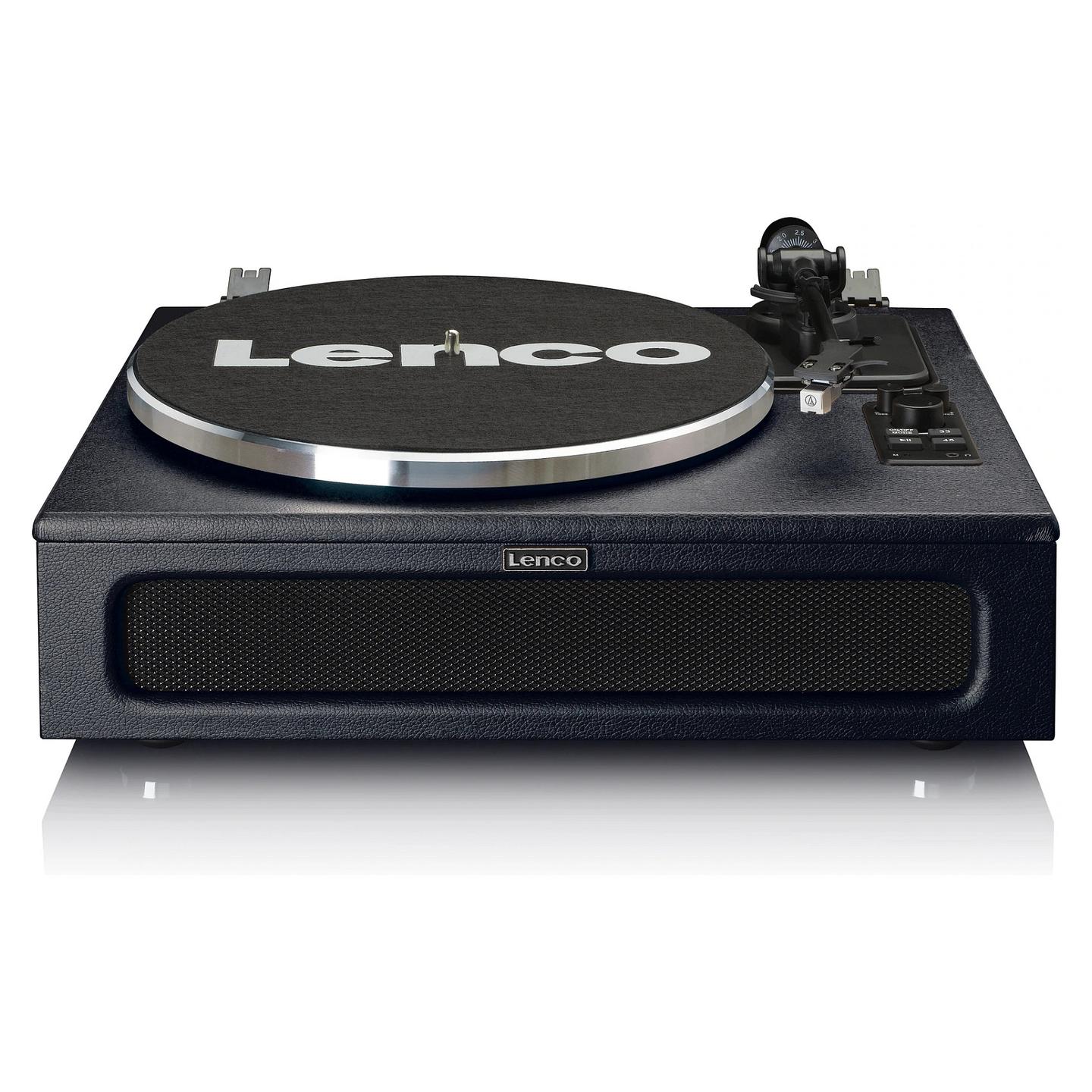 Gramafon Lenco LS-430BK, Me rrip, Bluetooth, 40 W RMS, Kuti prej metali, plastike dhe lëkure sintetike - Zezë - 7
