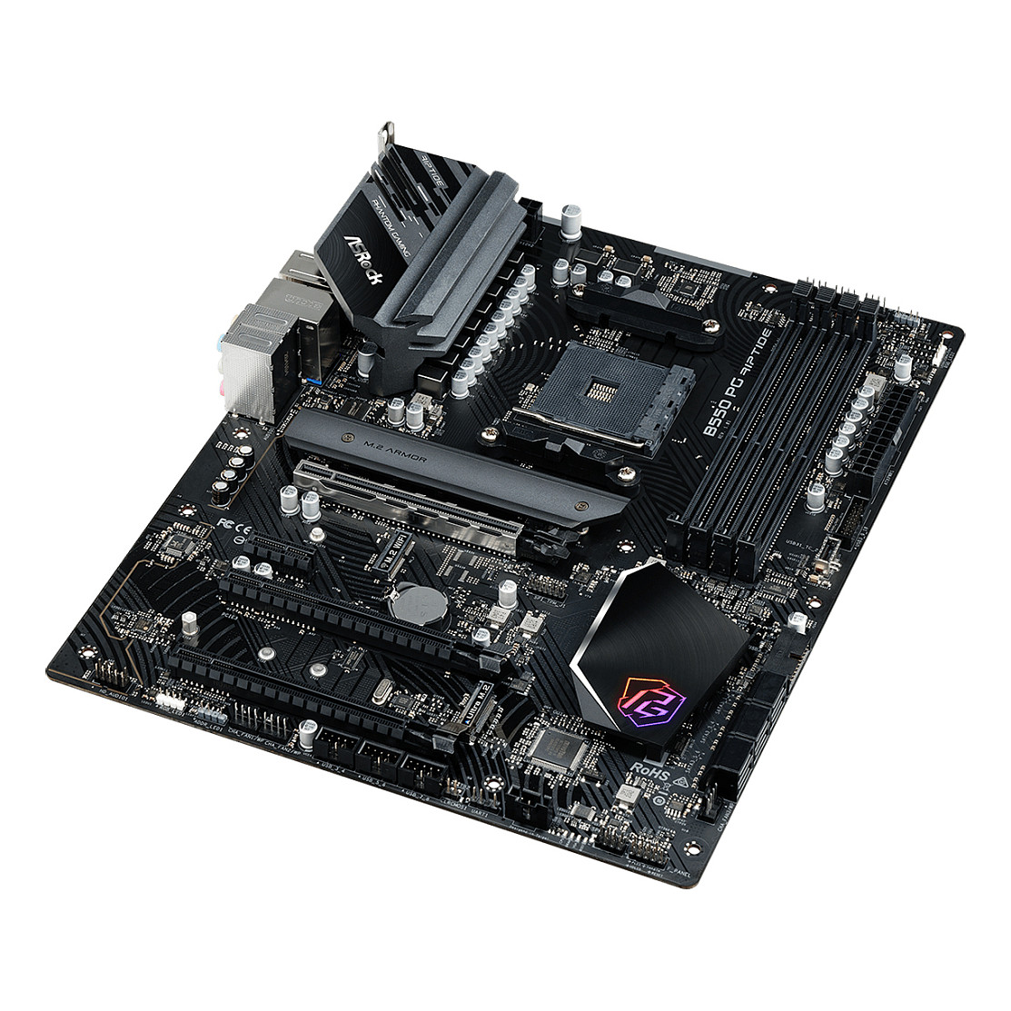 Pllakë Amë ASRock B550 PG Riptide / AMD AM4 / B550 / DDR4 / ATX / 2.5GbE LAN / CrossFireX - 4