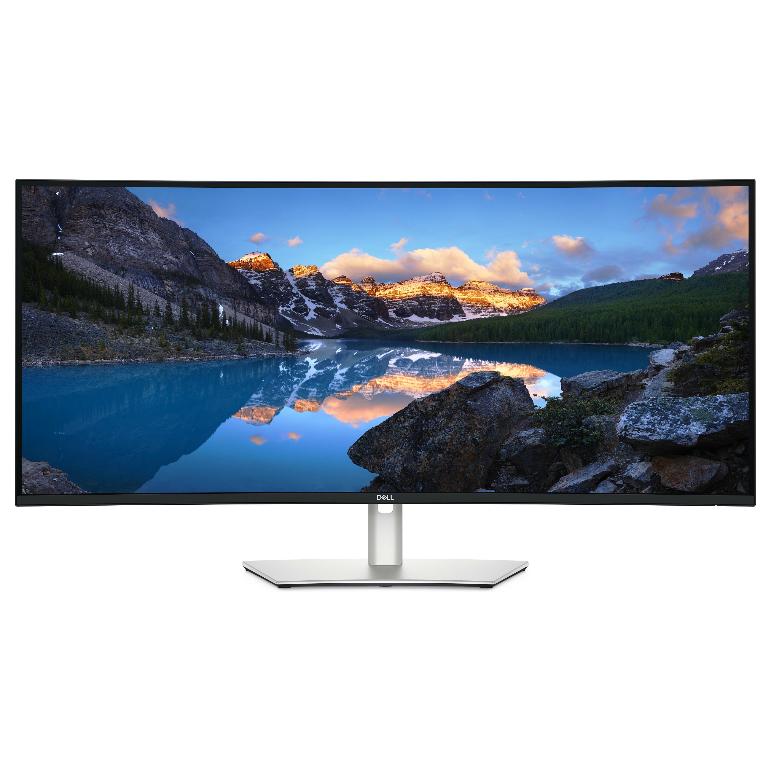 Monitor DELL UltraSharp / 40"/ 5K Ultra HD IPS / LCD / Curved / 120Hz / 8ms / USB-C + USB-A + HDMI + DisplayPort + Thunderbolt + HDCP - Zezë/Argjend - 1