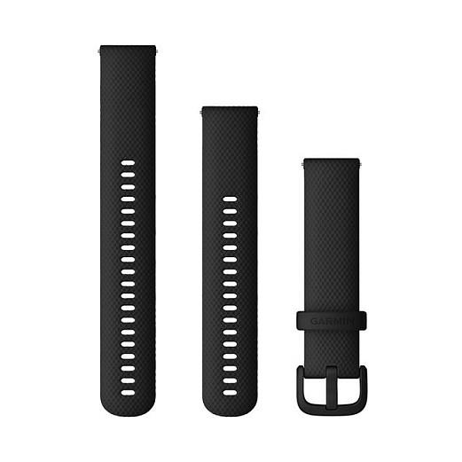 Rrip për Orë Garmin Quick Release, 20mm, Silikon, 125–218mm - Zezë
