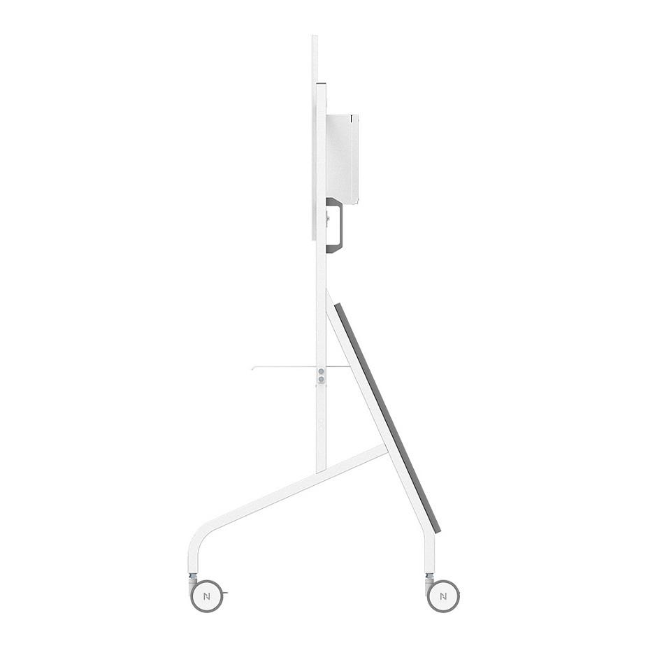 Mbajtëse për TV Neomounts FL50-575WH1 / 65–115" / deri 125kg / VESA 100x100–1100x600 / Lartësi e Rregullueshme / Me Rrota - Bardhë - 12