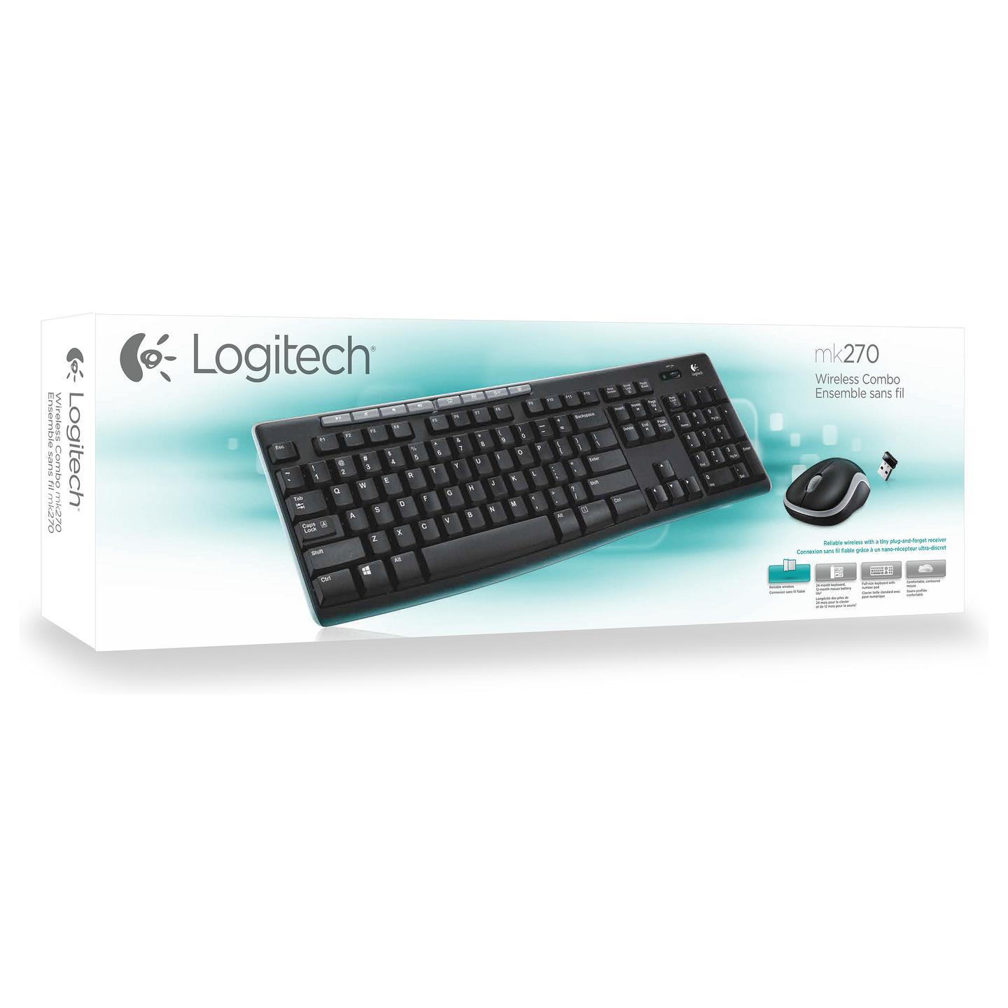 Combo (Tastierë & Maus) Logitech Wireless Combo MK270 / 920-004512 / Wireless 2.4GHz / IT / Full-Size / Shortcut Keys – Zezë - 5
