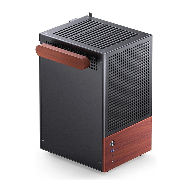 Kasë PC JONSBO T6 / Mini Tower / Mini-ITX / Tempered Glass / Wood - Zezë - 27