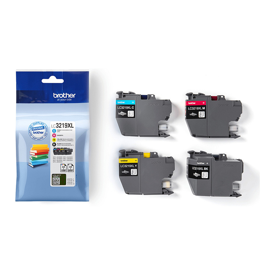 INK Brother Original Cartridge LC-3219XLVAL Value Pack – BK/C/M/Y (Zezë / Blu / Rozë / Verdhë) - 1