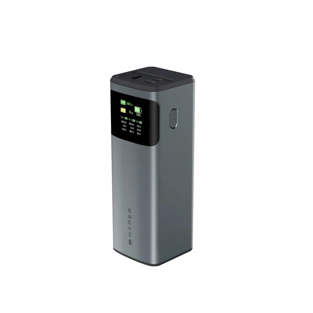 Powerbank Targus HyperJuice HJ5501GL, 24000 mAh, 200 W, USB-C, USB-A - Gri