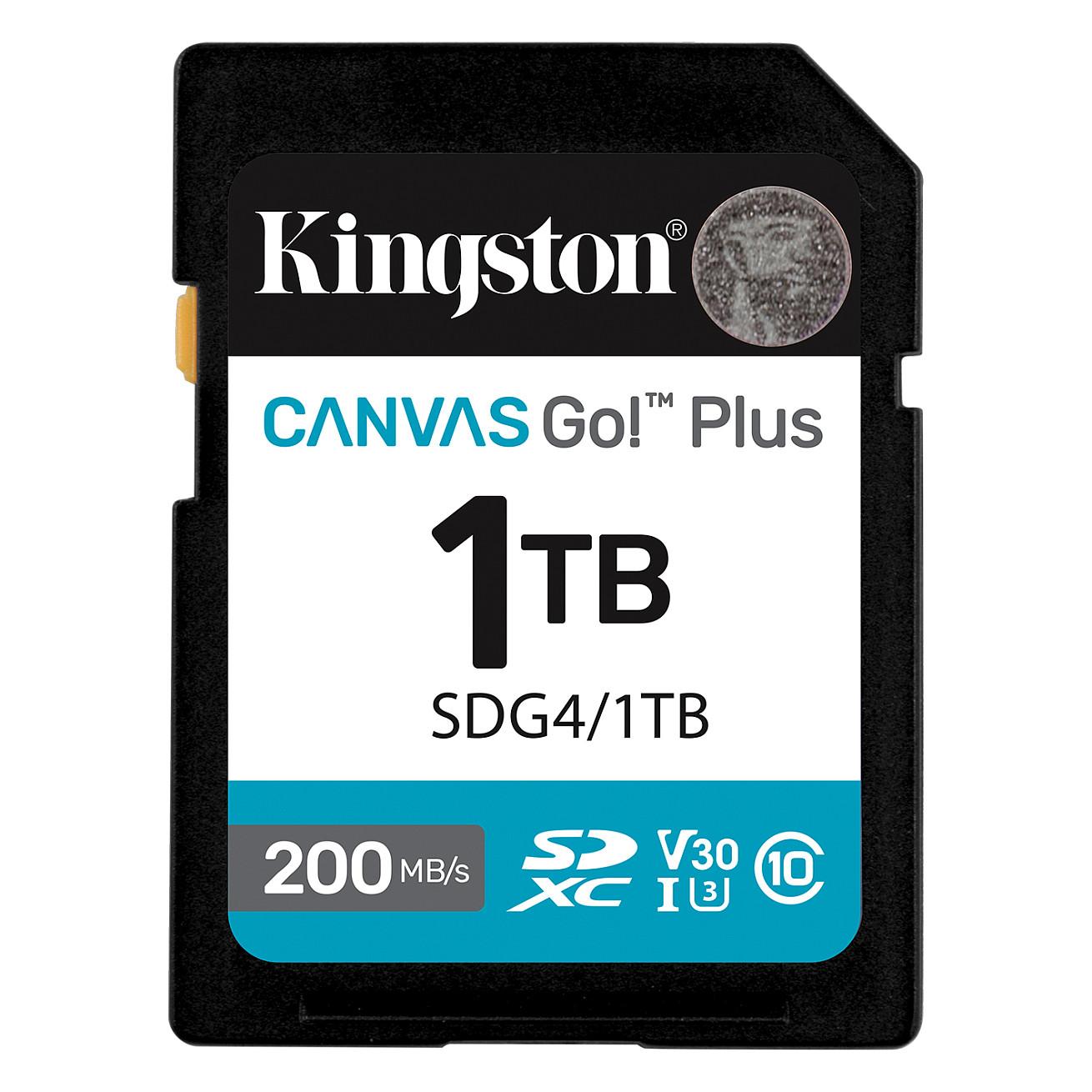 Kartë Memorie SD Kingston Canvas Go! Plus, 1TB, SDXC, UHS-I, U3, V30, 200MB/s Read, 160MB/s Write - Zezë