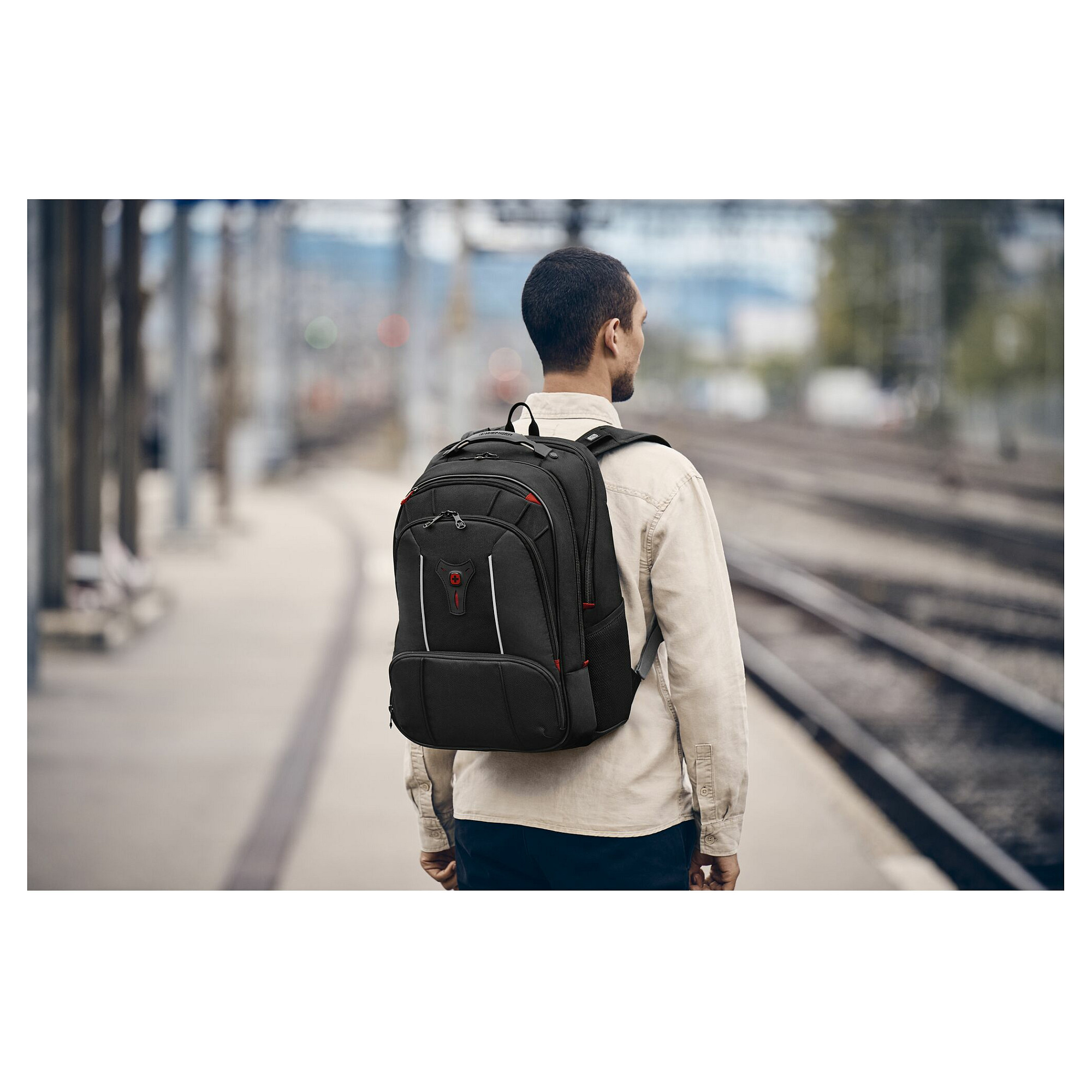 Çantë Wenger Carbon Pro 653129 / 15.6" / 33L / 77% Recycled / Tablet 10" / Trolley Strap - Zezë - 12