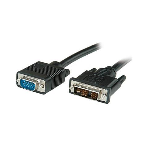 Kabllo DVI VALUE 11.99.5449 / DVI-A në VGA (D-Sub) / 5m / Full HD - Zezë