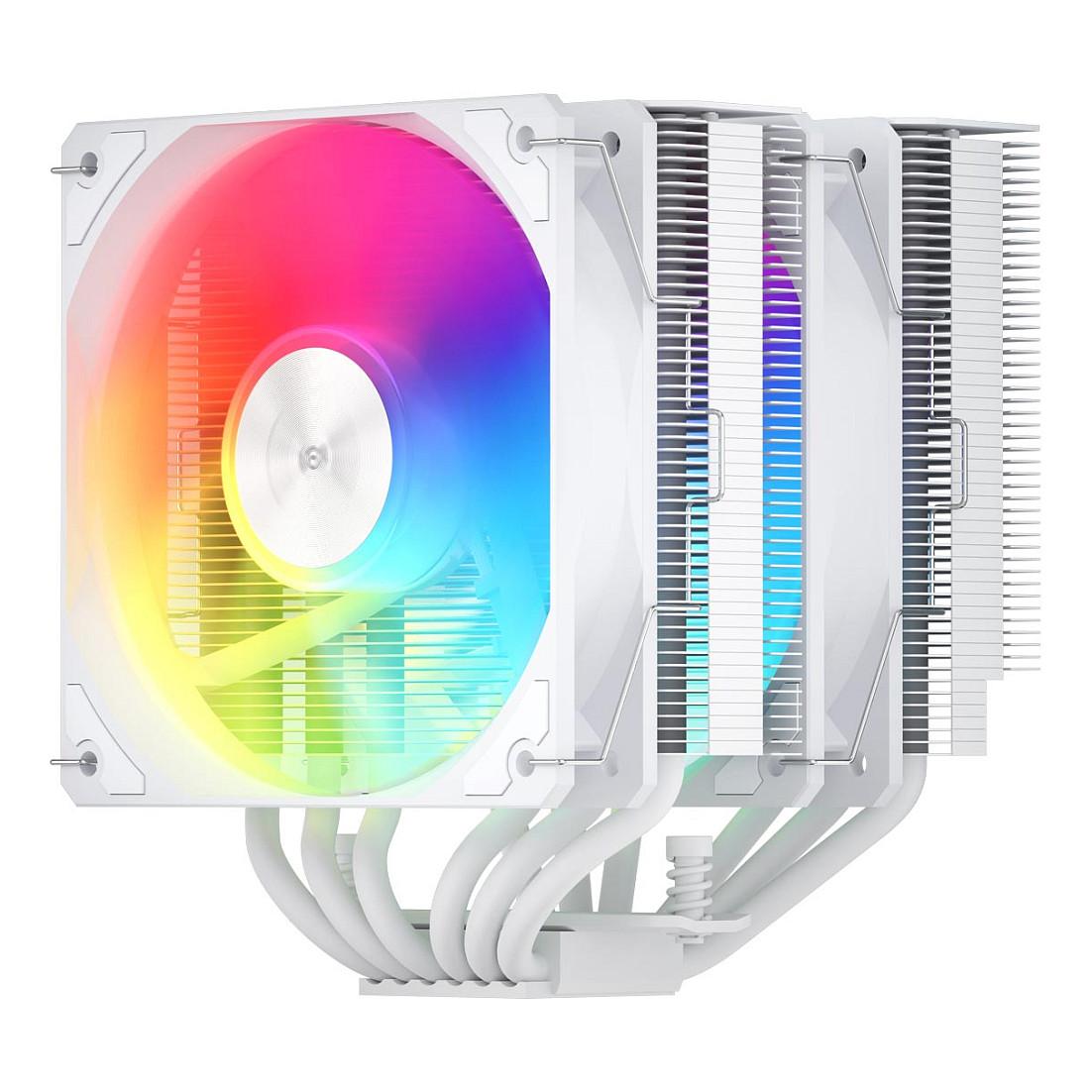 Ftohës për Procesor FSP MP7-WA / Dual Tower / 280W / 2x120mm PWM / 6x6mm Heatpipe / ARGB - Bardhë - 3