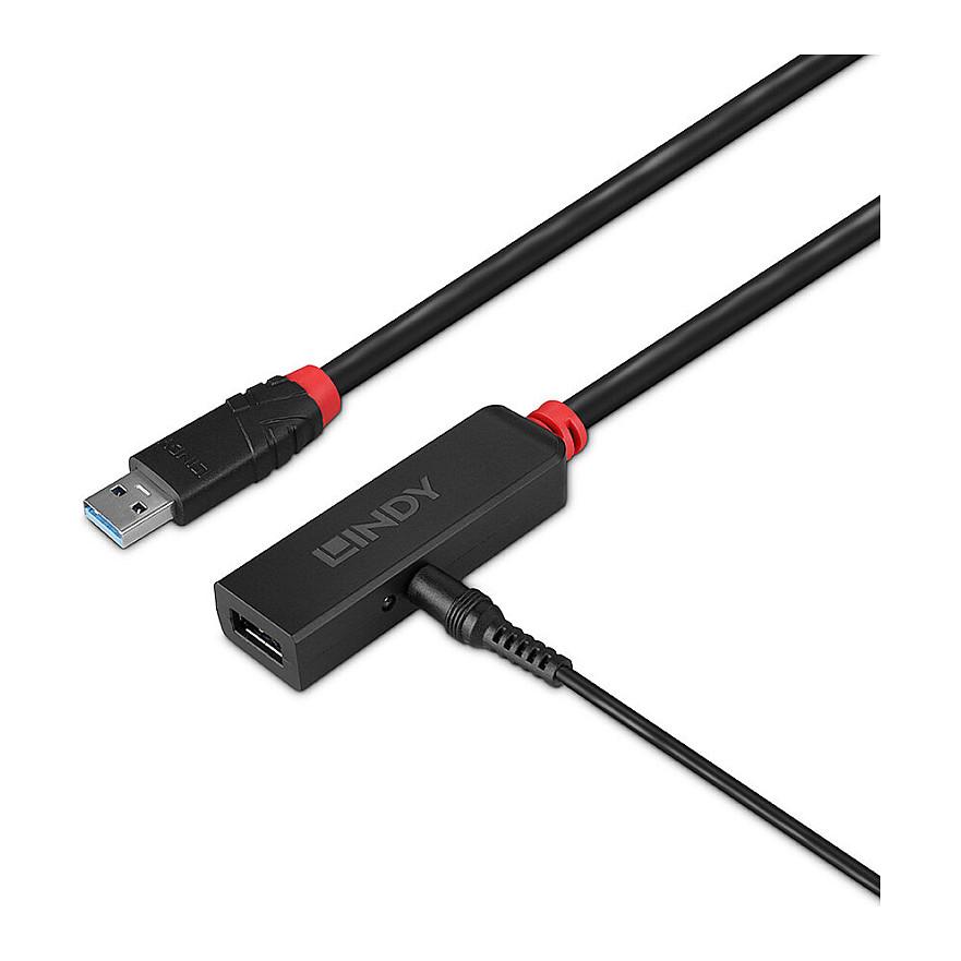 Kabllo USB LINDY 43401, USB 3.0, USB-A Mashkull në USB-A Femër, 5Gbps, 5m - Zezë - 3