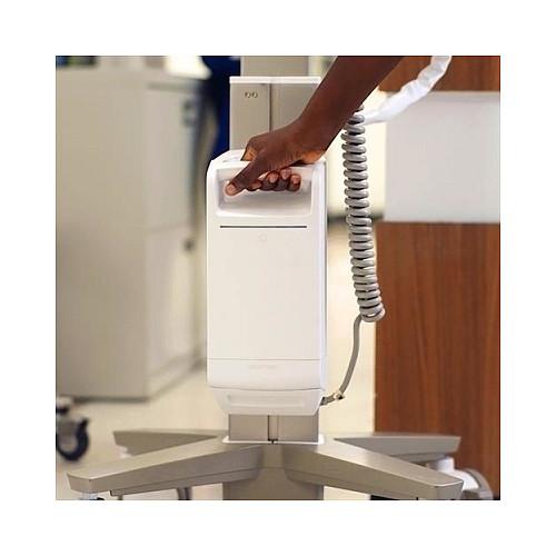 Karrocë për Monitor Ergotron CareFit Slim 2.0, 21"–27", 9.1kg, VESA 75×75mm/100×100mm, Lartësi 74–119cm - Bardhë/Hiri - 7