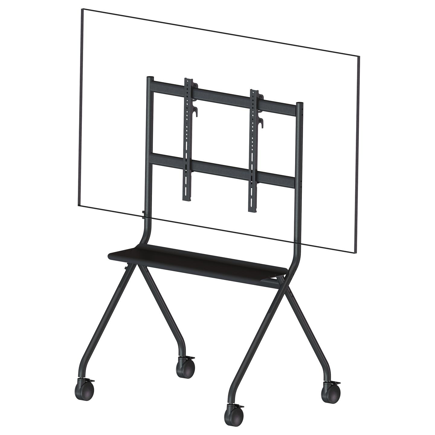 Mbajtëse për TV Vision VFM-F12 , 55–100" , deri 100kg , Karrocë Mobile , VESA 200x200–900x600 - Zezë