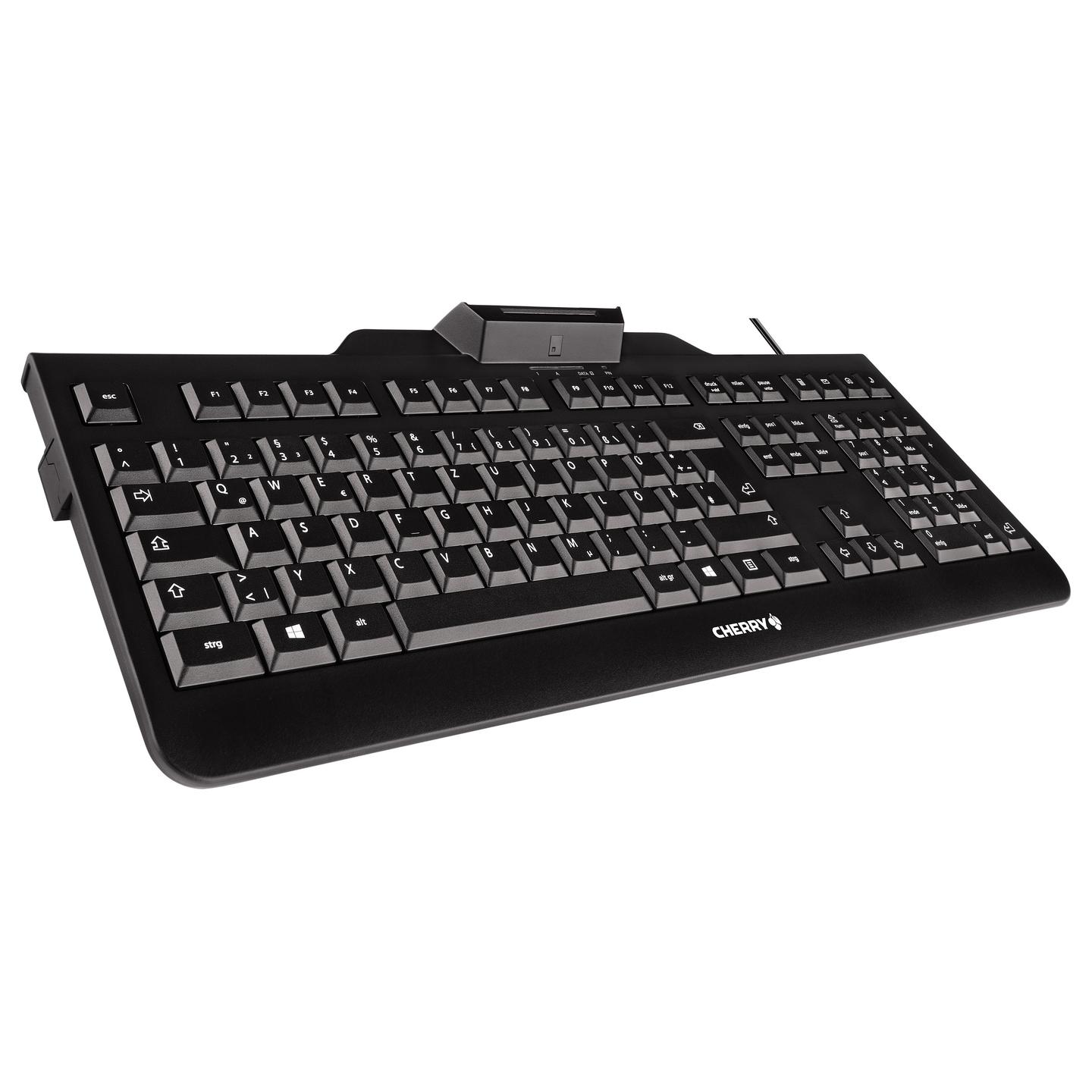 Tastierë me kabllo CHERRY KC 1000 SC / Mekanike / Smart Card Reader / USB / QWERTY US – E zezë   - 4