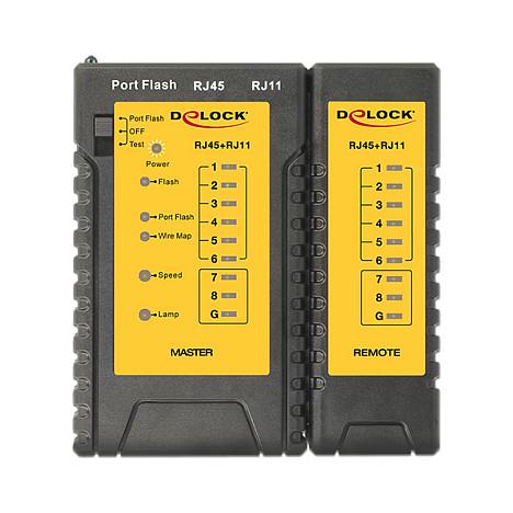 Testues Kabllosh Rrjeti DeLOCK 86407, RJ45/RJ12, me Portfinder dhe Dritë LED - 3