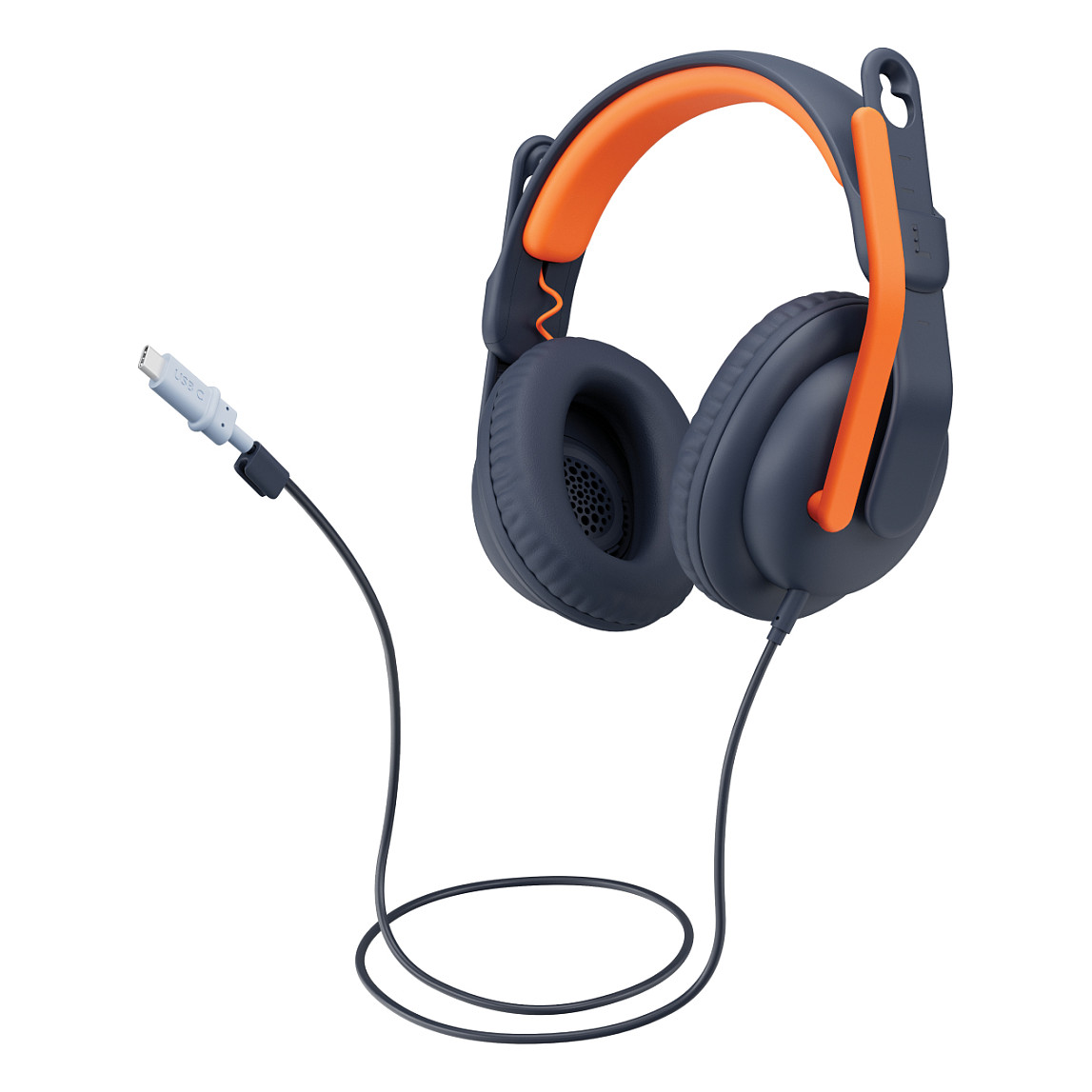 Kufje me Kabllo Logitech Zone Learn CLASSIC / WW-9006 - Blu/Portokalli - 2