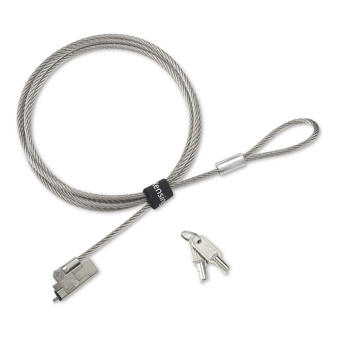 Kyç Sigurie për Laptop Kensington Slim NanoSaver 2.0 EQ K60630WW, Nano Slot, Kabllo 1,8 m, Kyç me Çelës, 2 Çelësa – Argjend