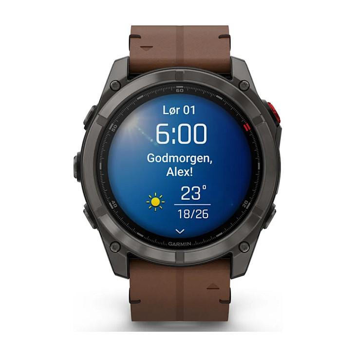 Orë e mençur Garmin fēnix 8 Pro, 51 mm, AMOLED, Sapphire, GPS Multi-Band, LTE, Satelit, 32GB – Gri/Kafe - 10