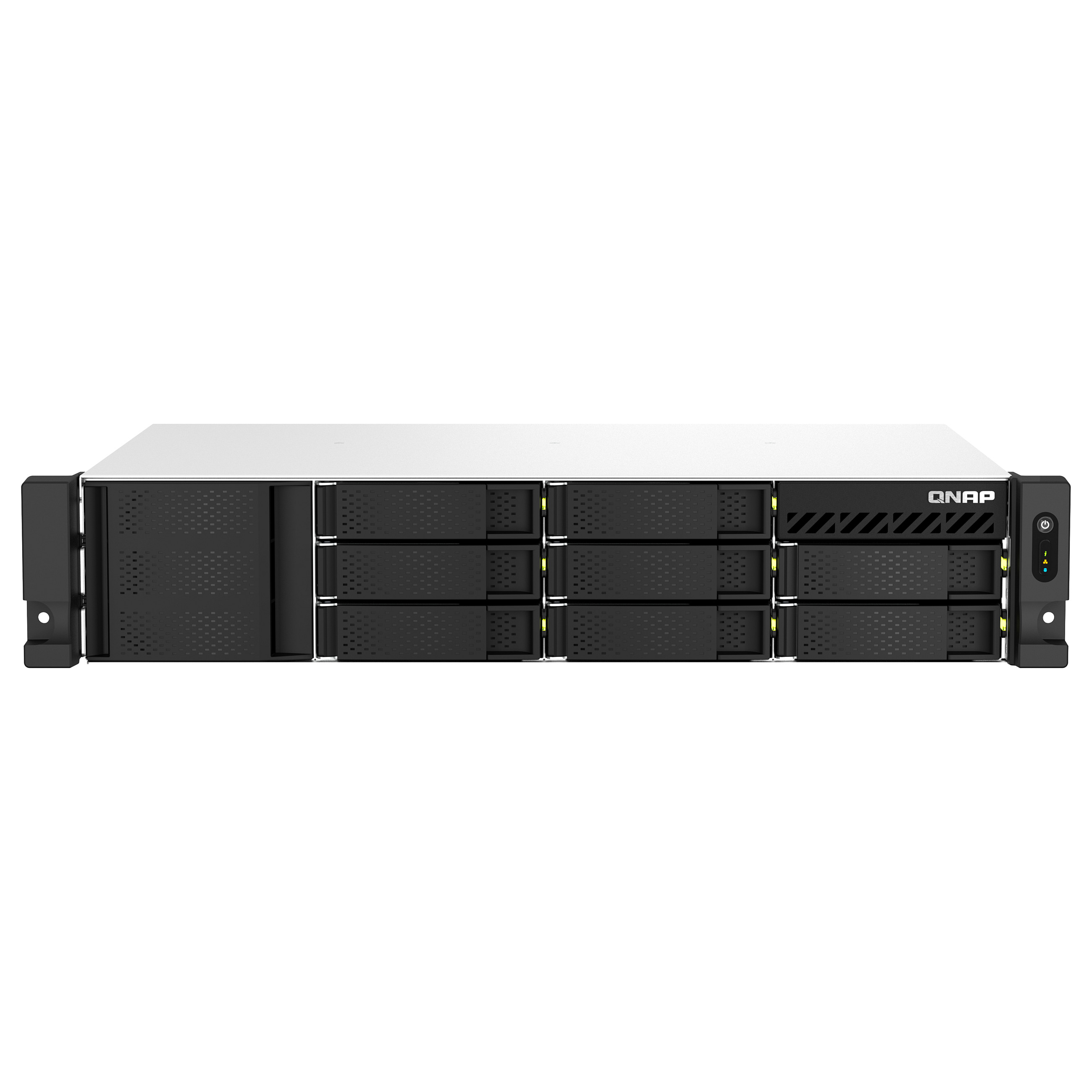 NAS QNAP TS‑873AeU‑4G 8‑Bay Rackmount / AMD Ryzen V1000 V1500B (4 cores / 8 threads, 2.2GHz) /4GB DDR4 / 8xSATA 6Gbps - 1
