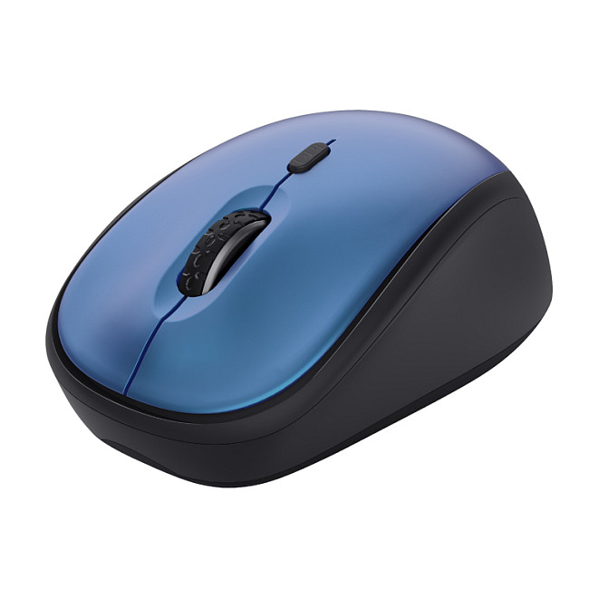 Maus pa kabllo Trust Yvi+ Silent / 1600 DPI / RF Wireless / 4 Butona - Zezë/Kaltër