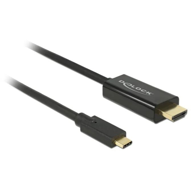 Kabllo HDMI DeLOCK 85260 / USB-C në HDMI / 3m / 4K @ 30Hz / DP Alt Mode / HDMI 1.4 - Zezë
