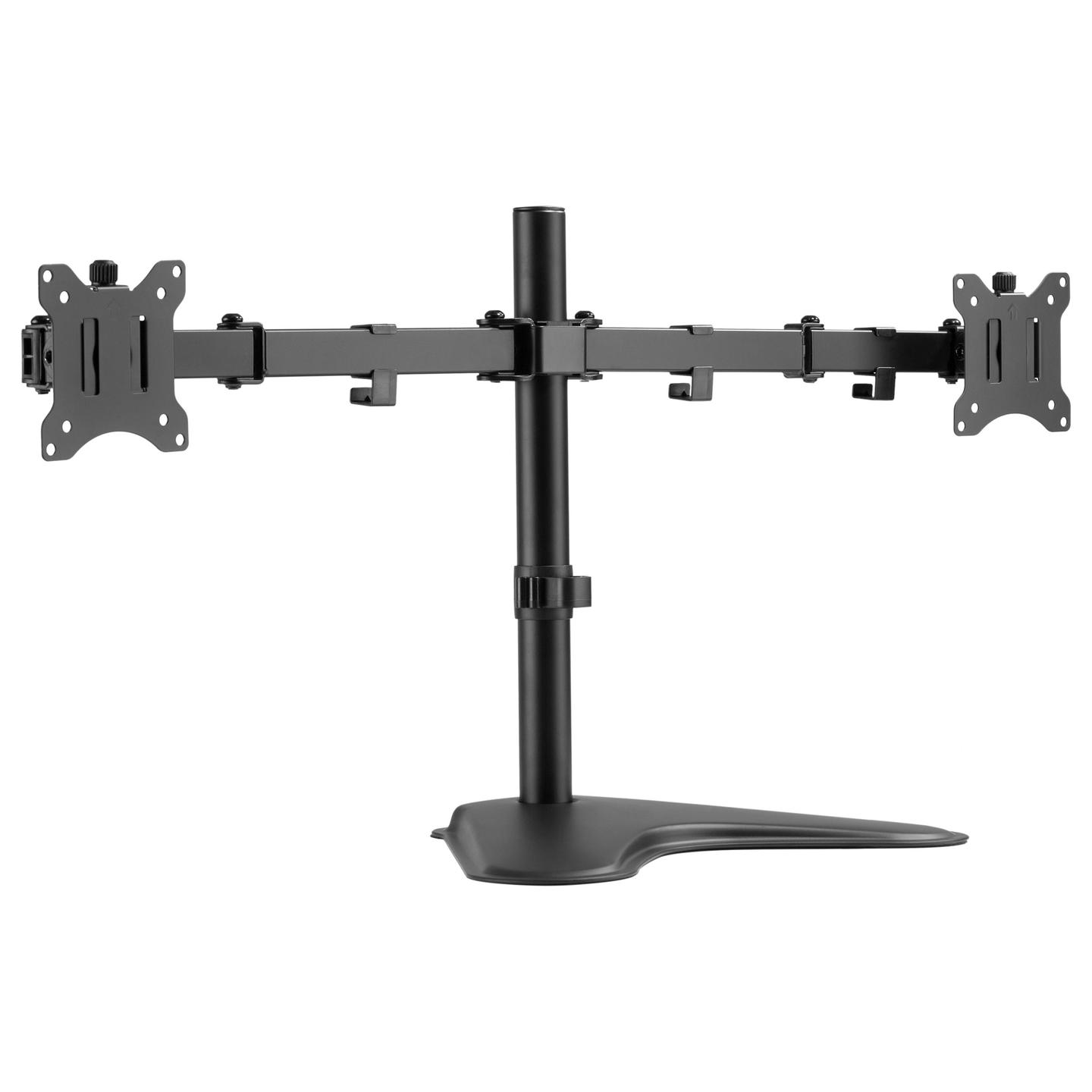 Mbajtëse për Monitor Equip 650123 , 2 Monitorë , 17–32" , deri 8kg për monitor , e rregullueshme , VESA 75x75–100x100 - Zezë