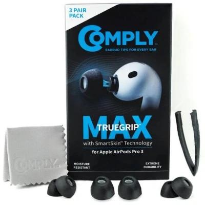 Aksesorë për Kufje Comply TrueGrip MAX për Apple AirPods Pro 3, Memory Foam, 1 Palë, Madhësia L - Zezë