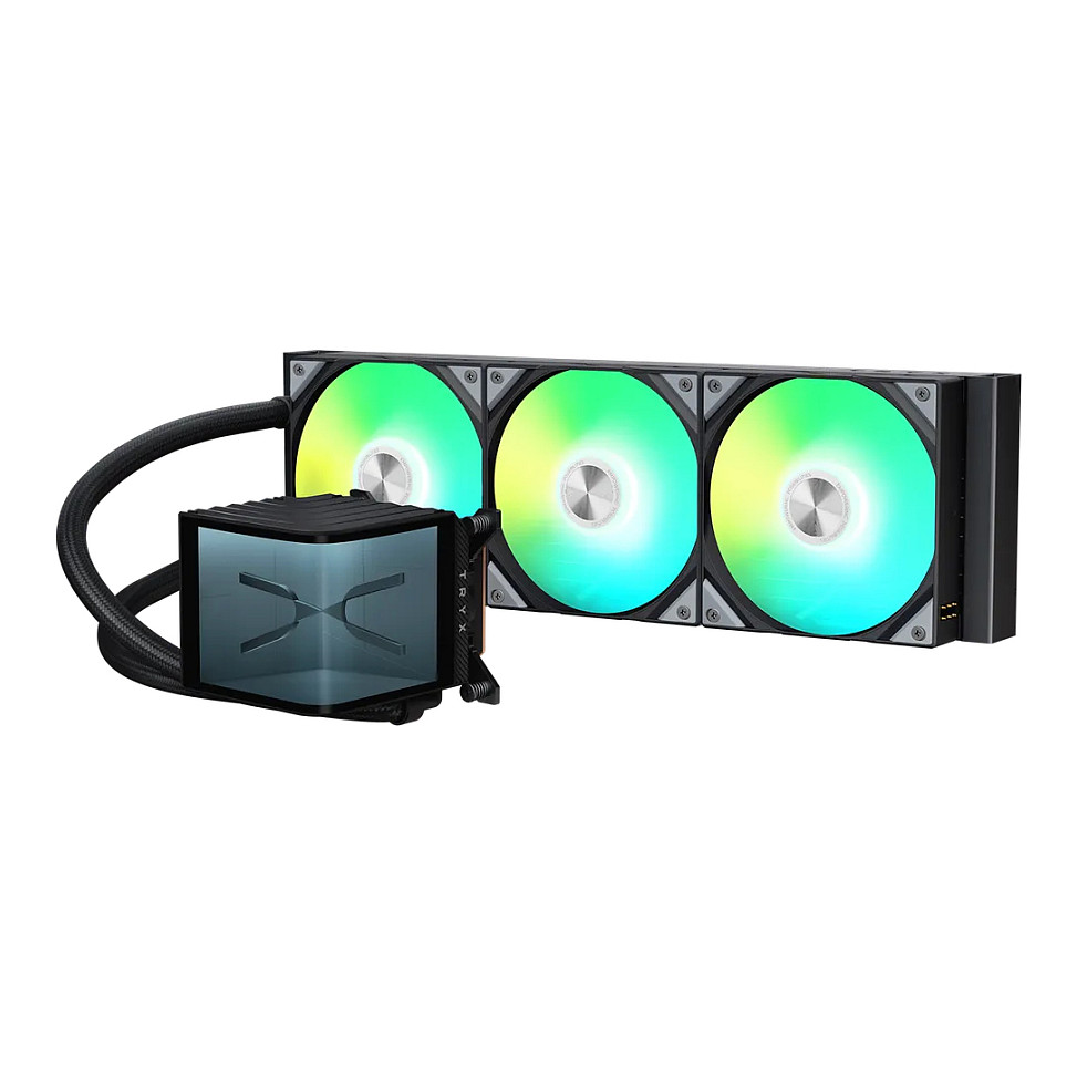 Ftohës për Procesor TRYX PANORAMA 360 ARGB / AIO / 360mm / 3×120mm ARGB Fan / 3D AMOLED / 320W TDP / LGA115x/1200/1700/1851 / AM4/AM5 – Zezë